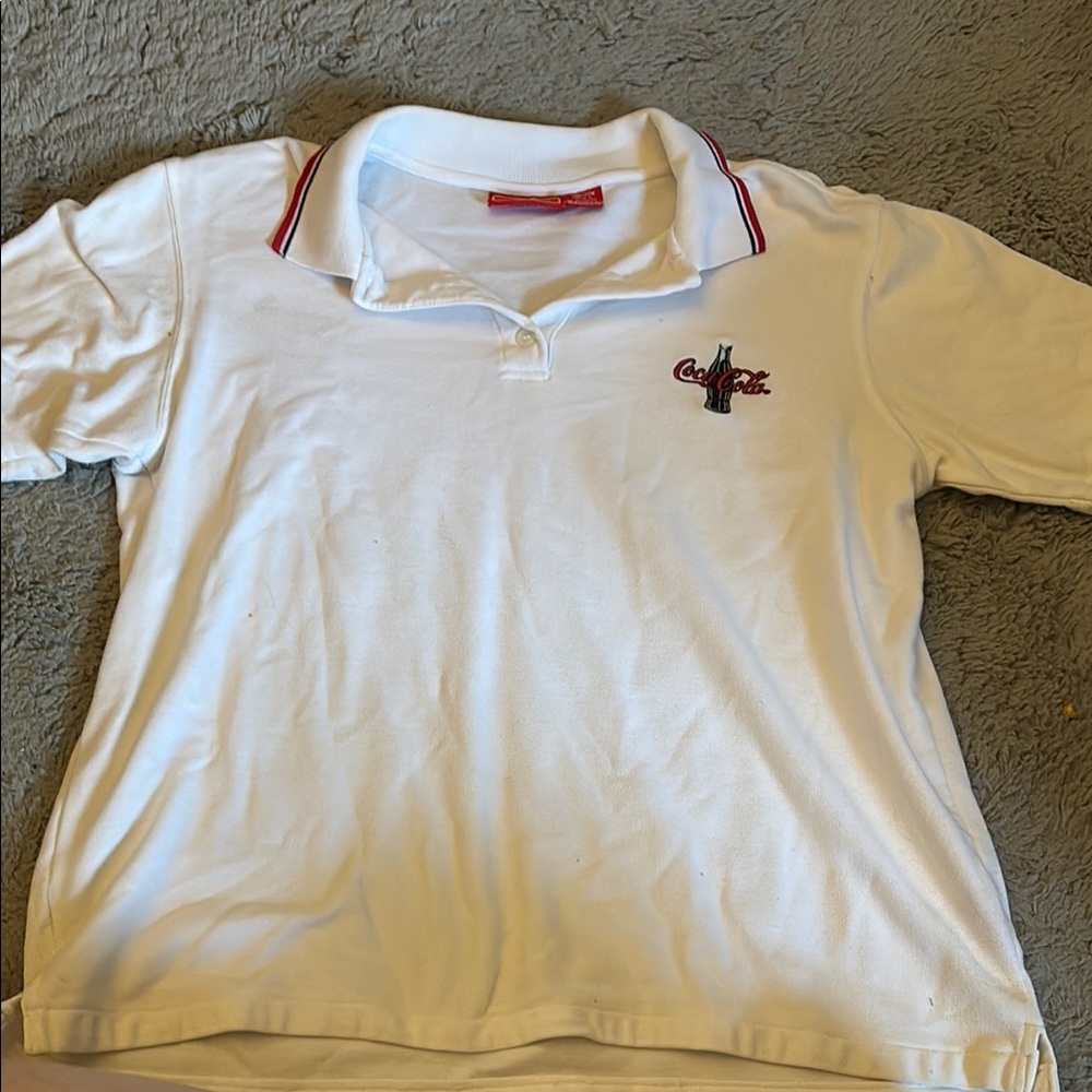 Coca Cola Kids White Polo Shirt